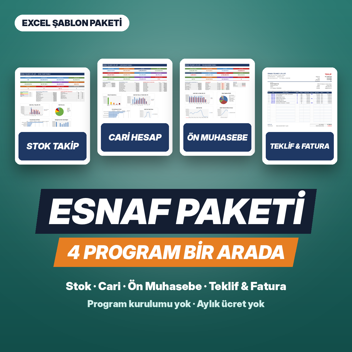Esnaf Paketi — 4 Program Bir Arada