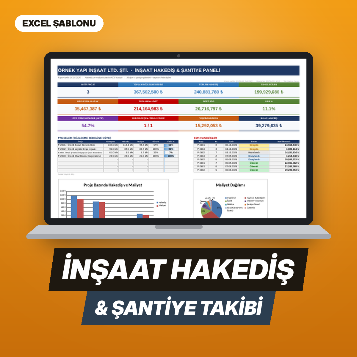 İnşaat Hakediş & Şantiye Takip Programı