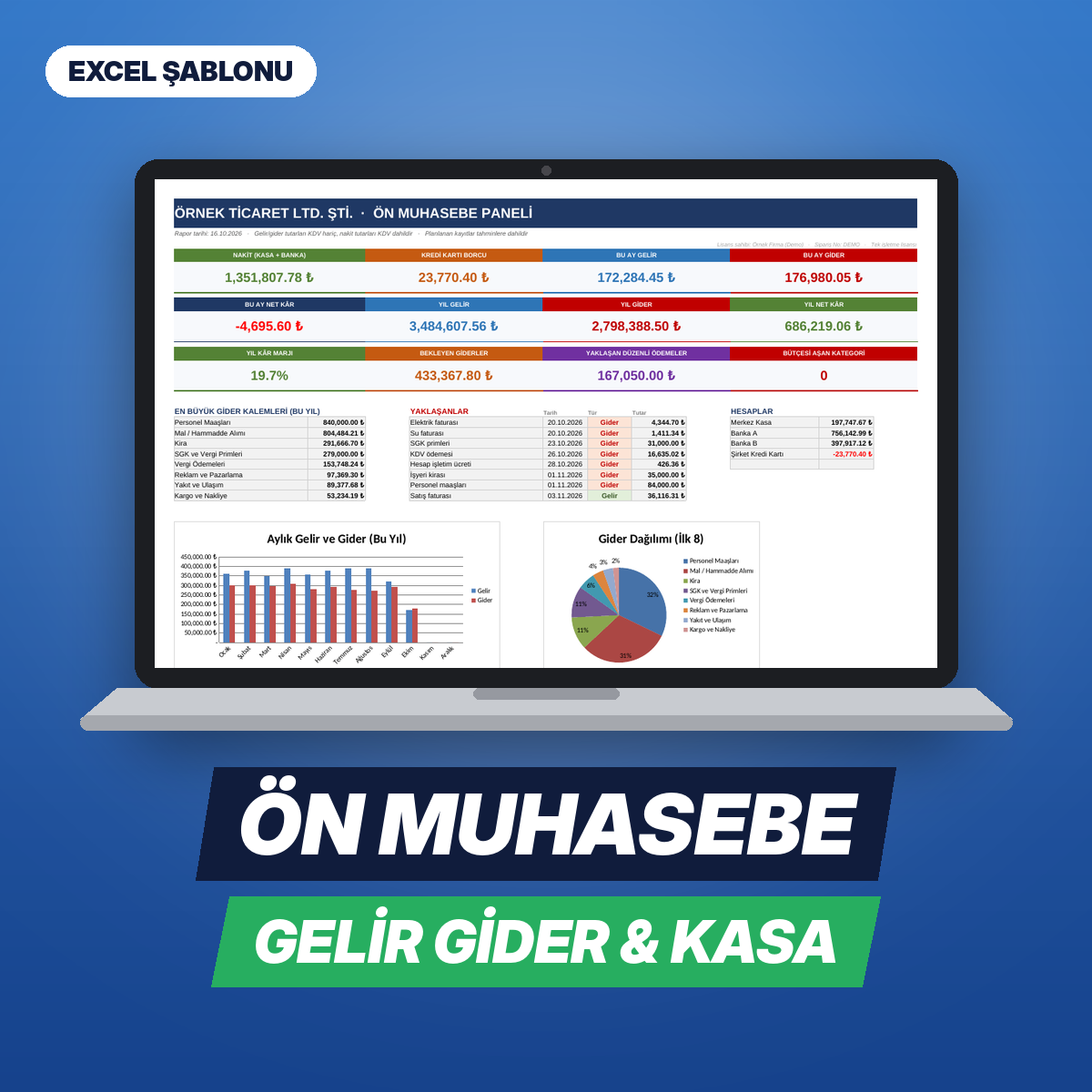 Ön Muhasebe — Gelir Gider & Kasa Programı