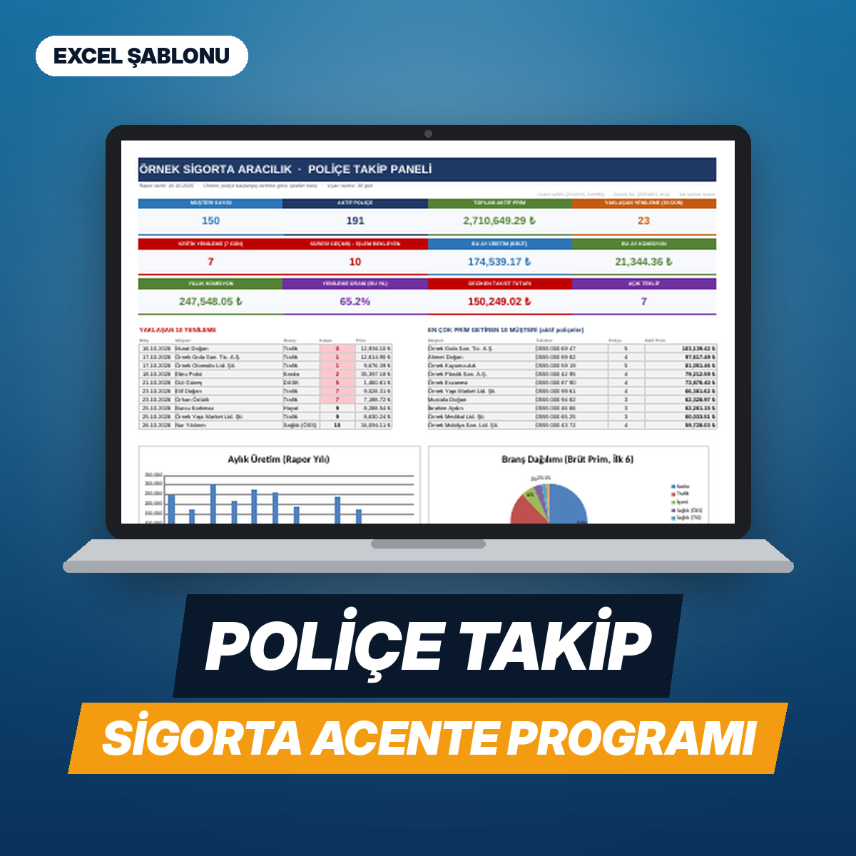 Poliçe Takip – Sigorta Acentesi Excel Programı